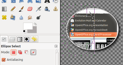 Cómo crear un efecto de zoom simple en capturas de pantalla en GIMP 14