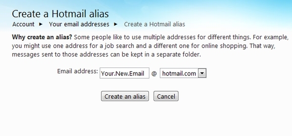 Realice una revisión completa de su bandeja de entrada de Hotmail y manténgala 15 Cree alias