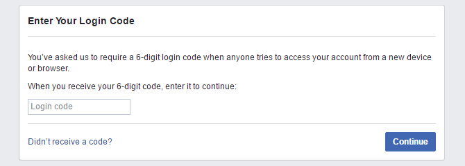 código de inicio de sesión de facebook