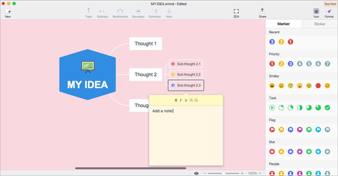 XMind: ZEN Mac Mapa mental