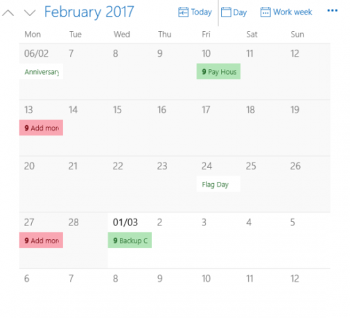 Recargue su calendario de Windows 10 con esta guía vista mensual de la aplicación de calendario de Windows 549x500