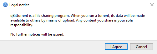 q Aviso legal de Bittorrent