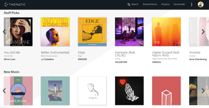 Thematic tiene música gratis de músicos profesionales para usar en youtube