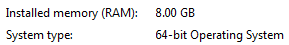 Información del sistema RAM instalada