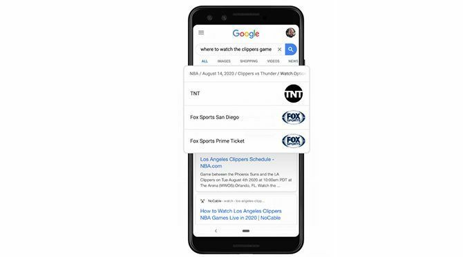 actualización de deportes de búsqueda de google