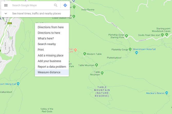 google maps medir distancia menú de clic derecho