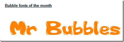 logotipo de letras de burbuja