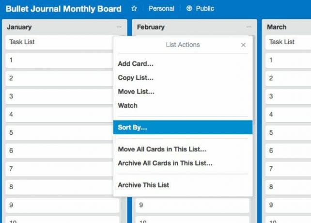 cómo usar trello - tarjetas de clasificación