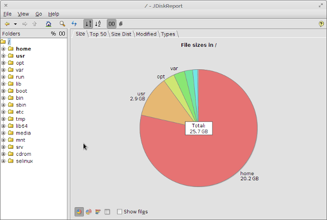 7 excelentes aplicaciones para ver el uso del disco en analizadores de disco Linux Linux jdiskreport