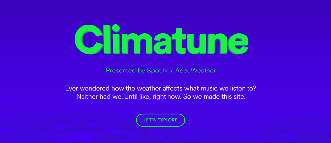 Spotify ahora muestra música según el clima climatune spotify accuweather music playlist