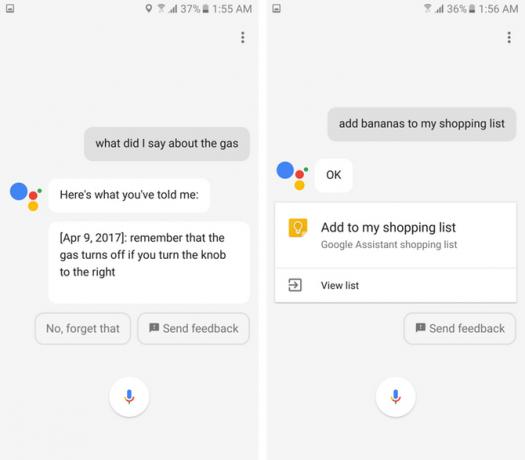 lista de compras de recordatorios de Google Assistant