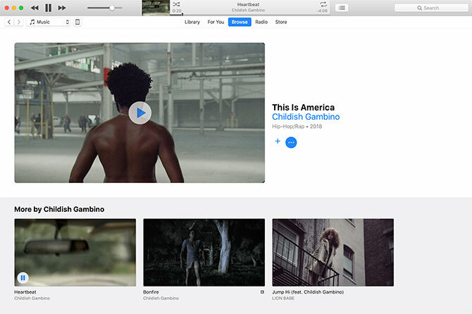 Videos sugeridos de Apple Music