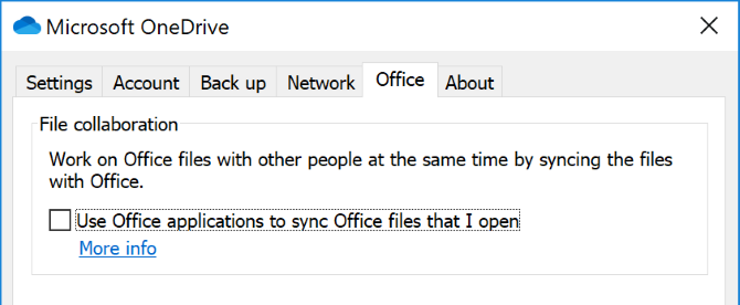 Configuración de sincronización de Office en OneDrive