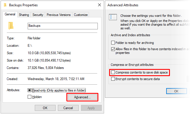 Cómo ahorrar espacio en disco en Windows 10 Windows 10 Comprimir contenido 670x400