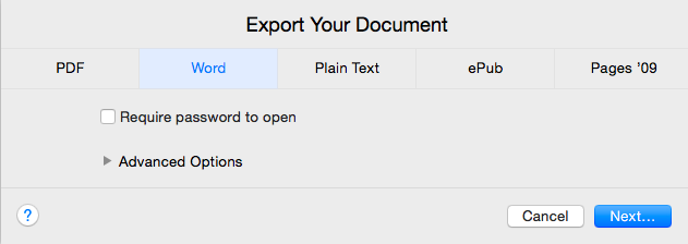 Cómo ver o editar un documento de páginas desde Mac en Word de exportación de páginas de Windows