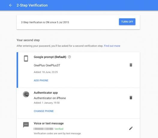 autenticación de dos factores en la nube de copia de seguridad de Google Drive