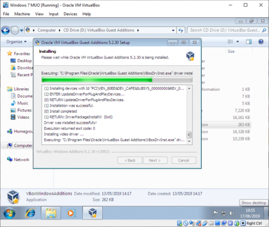 adiciones de invitados de máquina virtual de Windows 7