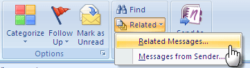 6 formas de buscar correos electrónicos en Outlook 2007 Instant Search7