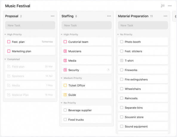 Habilitar el tablero Kanban en TickTick