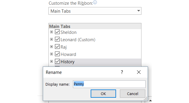 Office2016RenameRibbonTabs