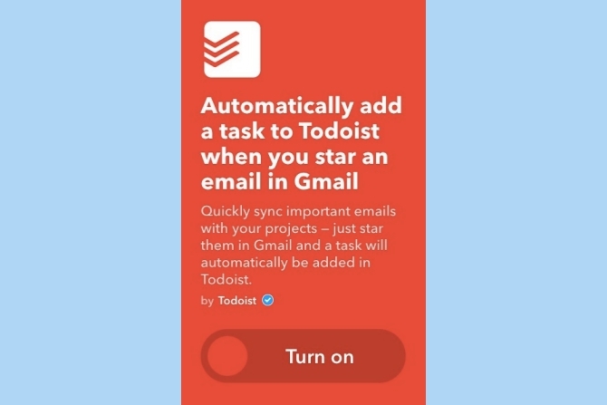 ifttt tareas de gmail todoist