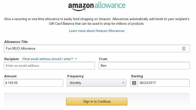 Cómo dar a tus hijos una asignación de Amazon Amazon Gift Allowance 670x379