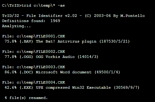 Identificar archivos desconocidos con TrID [Windows / Linux] trid