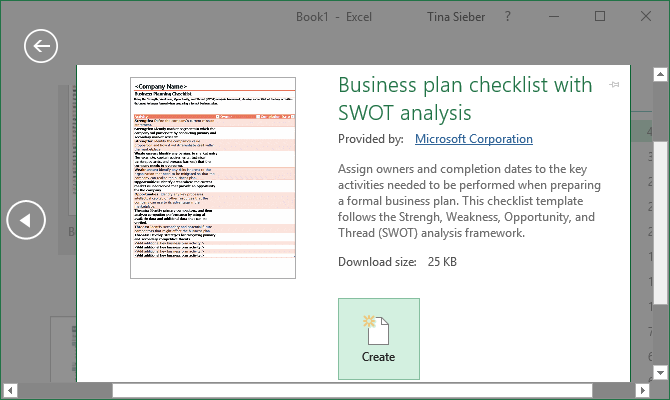 plantilla de plan de negocios de Excel