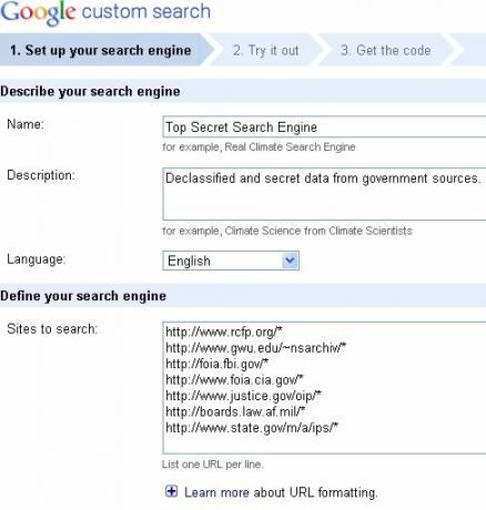 búsqueda personalizada de google