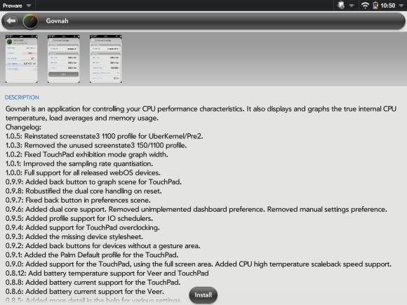 configuración del panel táctil hp