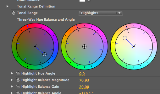 película de corrección de color