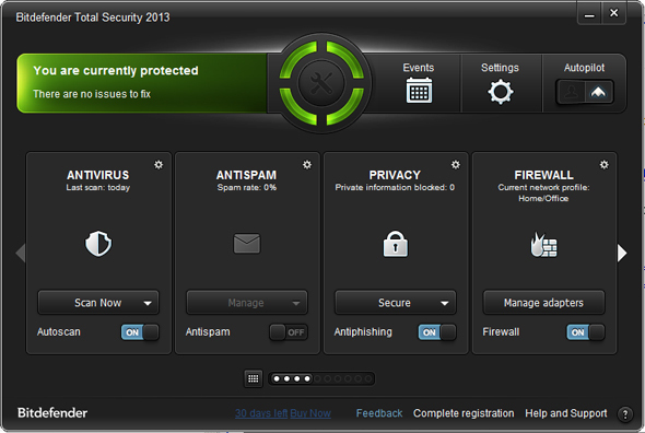 Manténgase seguro en línea con la nueva pantalla principal de Bitdefender Total Security 2013 [Sorteo] bitdefender 2013