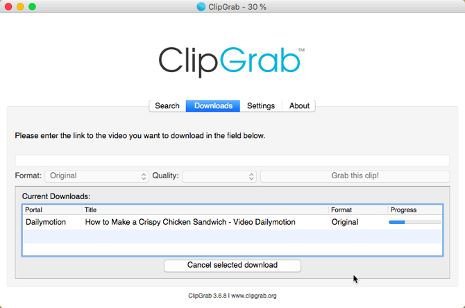 Cómo descargar videos de DailyMotion Clipgrab