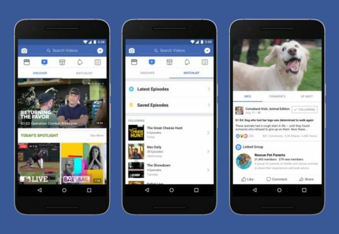La nueva pestaña Watch de Facebook presenta la programación original para los móviles con reloj de Facebook de EE. UU.