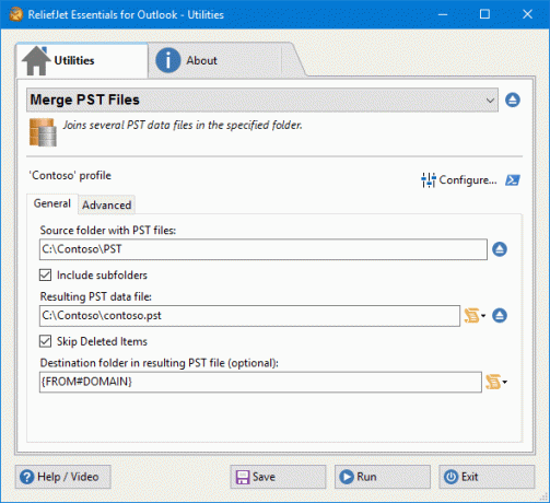 Combinar múltiples archivos PST de Outlook.