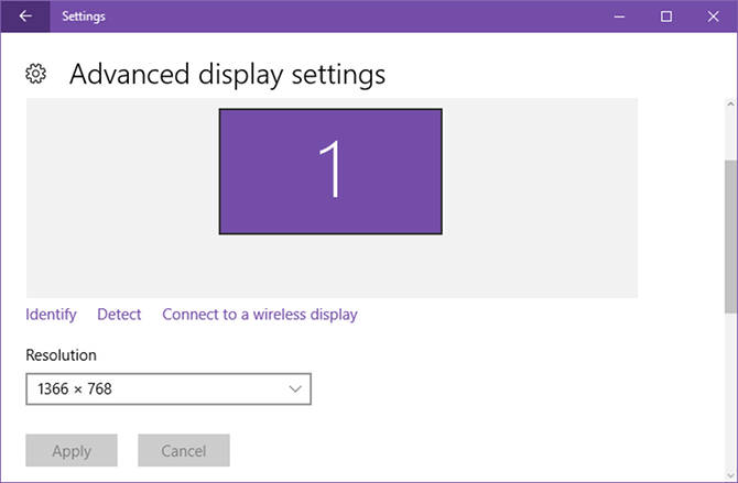 configuración de resolución de pantalla de windows-10