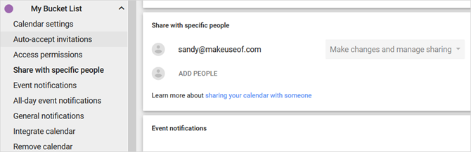 Google Calendar diario personal