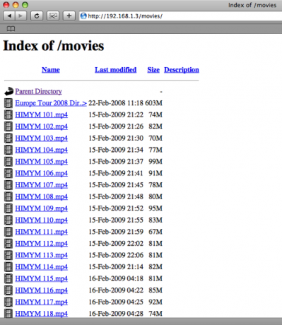 Transmita su biblioteca de iTunes al iPhone a través de la Web [Mac] carpeta de películas de transmisión