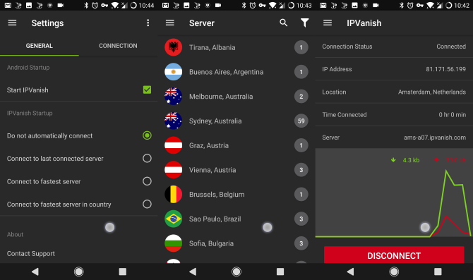 Revisión en profundidad: IPVanish: VPN flexible y confiable para cada dispositivo, aplicación de Android ipvanish promovida por muo