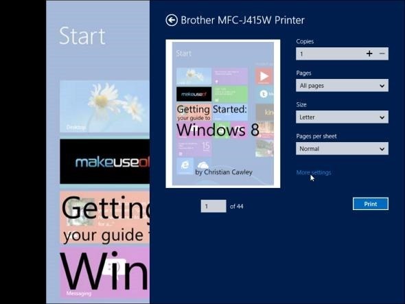 consejos de impresión de windows 8
