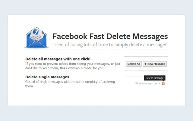 eliminar mensajes de facebook rápidamente