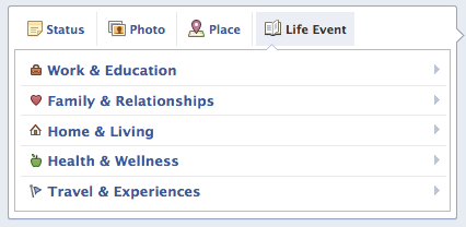 Algunas cosas que quizás no sepa sobre la línea de tiempo [Consejos semanales de Facebook] Facebook Añadir evento de vida