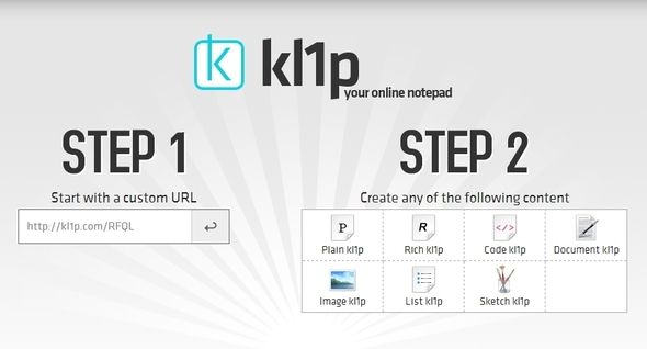 Use su teclado para tomar notas: 10 sitios web para tomar notas rápidamente Pasos de la página de inicio de kl1p