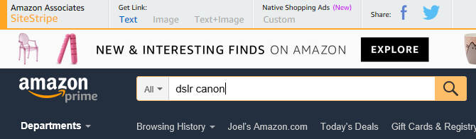 La guía de compras de Amazon Amazon Shopping Search