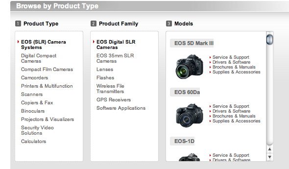 utilidad canon eos