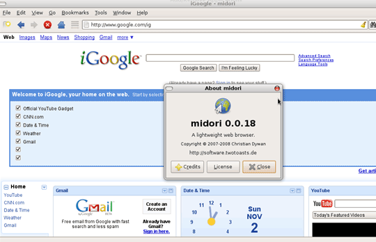 midori - navegador web ligero