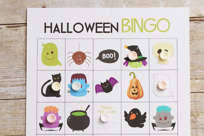 Imprimibles de Halloween - Cartas de Bingo