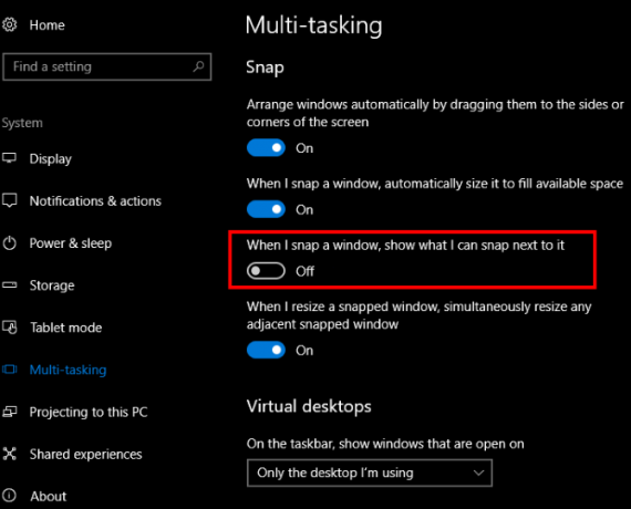 Cómo hacer que el ajuste de la ventana en Windows 10 sea menos molesto con un solo ajuste Windows 10 Desactivar la configuración de ajuste