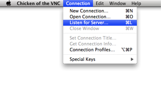 Cómo configurar Easy Remote Support en Mac chicken vnc escuchar