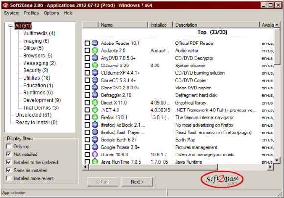 actualización de la aplicación de windows